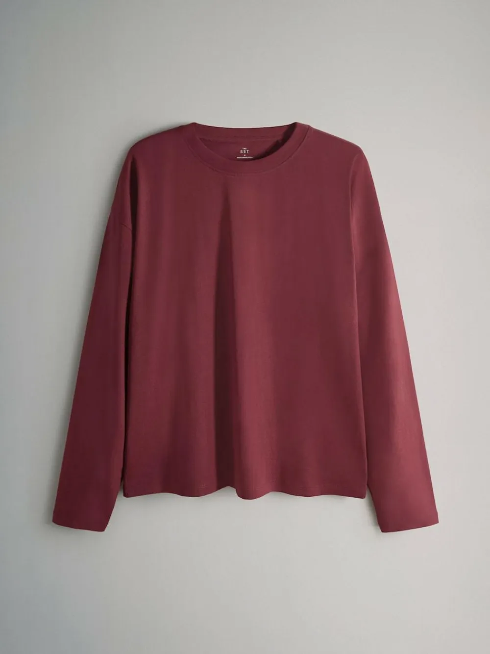 The Set 7 Pack Long Sleeve T-Shirts Navy/Blue/Red/Green/Light Blue/Stone Brown/White^Women Nightwear|Tops & T-Shirts