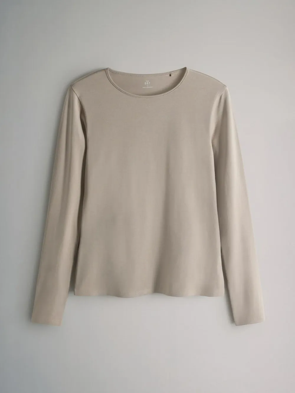 Sale The Set 7 Pack Long Sleeve Crew Neck T-Shirts Chocolate Brown/ Taupe Brown/ Light Brown/ Neutral