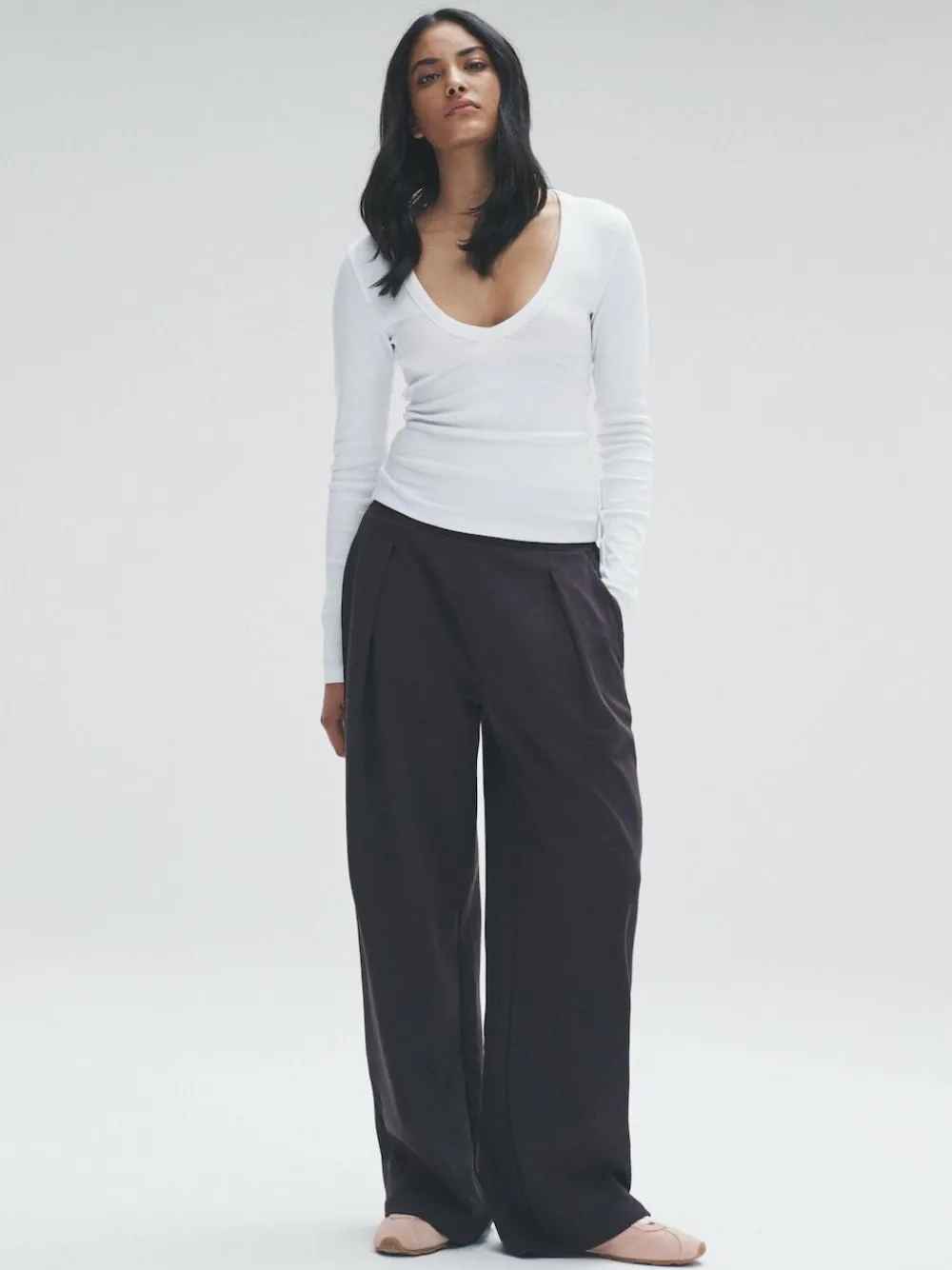 Hot The Set 5 Pack Long Sleeve V-Neck Ribbed T-Shirts Multi