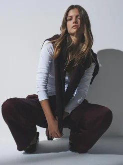 Hot The Set 5 Pack Long Sleeve V-Neck Ribbed T-Shirts Multi