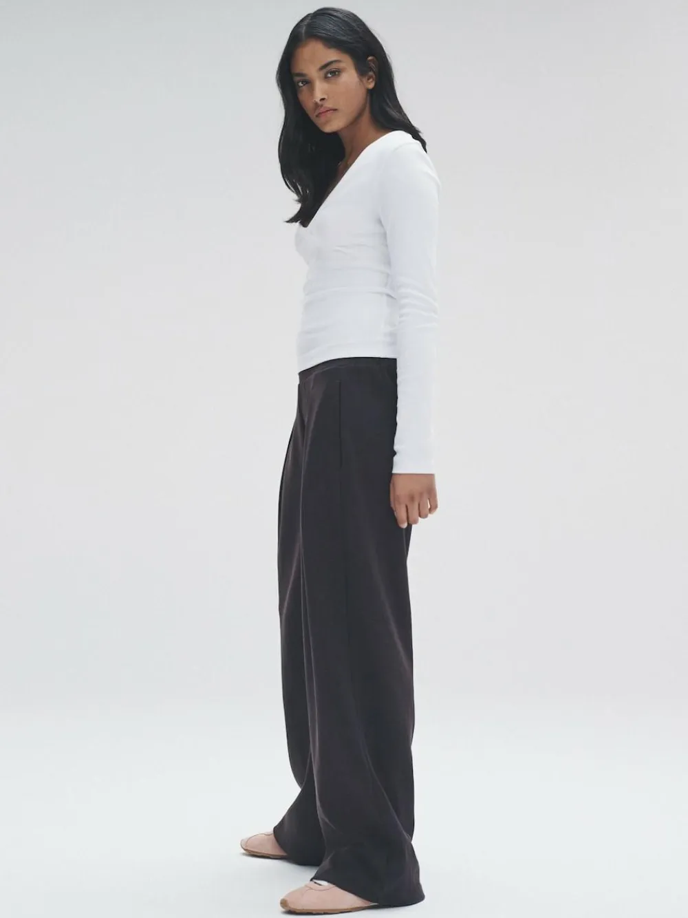 Hot The Set 5 Pack Long Sleeve V-Neck Ribbed T-Shirts Multi