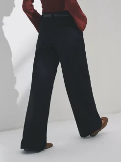 Discount The Set 2 Pack Low Rise Wide Leg Denim Jeans Black/Mid Blue