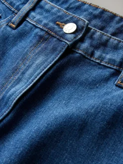 Discount The Set 2 Pack Low Rise Wide Leg Denim Jeans Black/Mid Blue