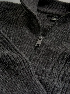 Sale The Set 2 Pack Quarter Zip Neck Jumpers Grey Marl