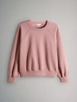 Best The Set 4 Pack Raglan Sweat Tops Chocolate Brown/Pinks/Cream