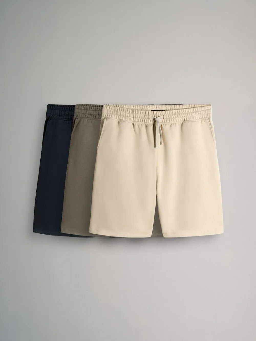 Discount The Set 3 Pack Relaxed Fit Sweat Shorts Navy Blue/Brown