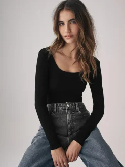 The Set 3 Pack Ribbed Long Sleeve Bodysuits^Women All Lingerie