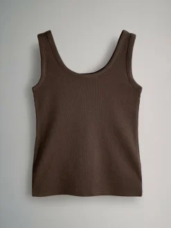 The Set 5 Pack Ribbed Scoop Neck Vests^Women Sportswear