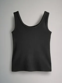 The Set 5 Pack Ribbed Scoop Neck Vests^Women Sportswear