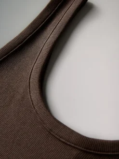 The Set 5 Pack Ribbed Scoop Neck Vests^Women Sportswear