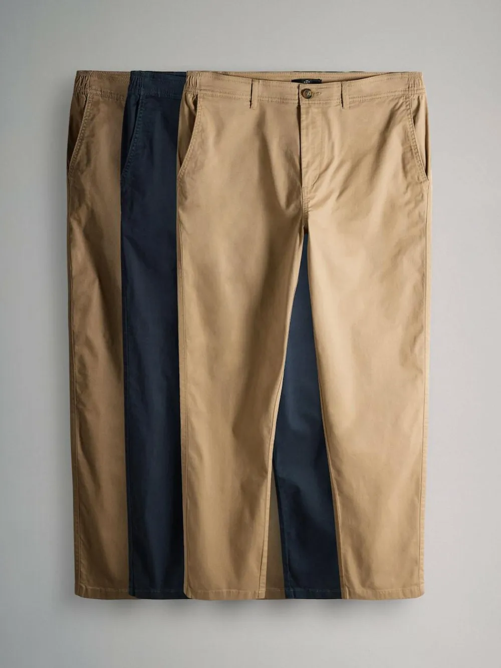 The Set 3 Pack Slim Leg Chino Trousers Navy/Tan Brown/Green^ Pants & Chinos