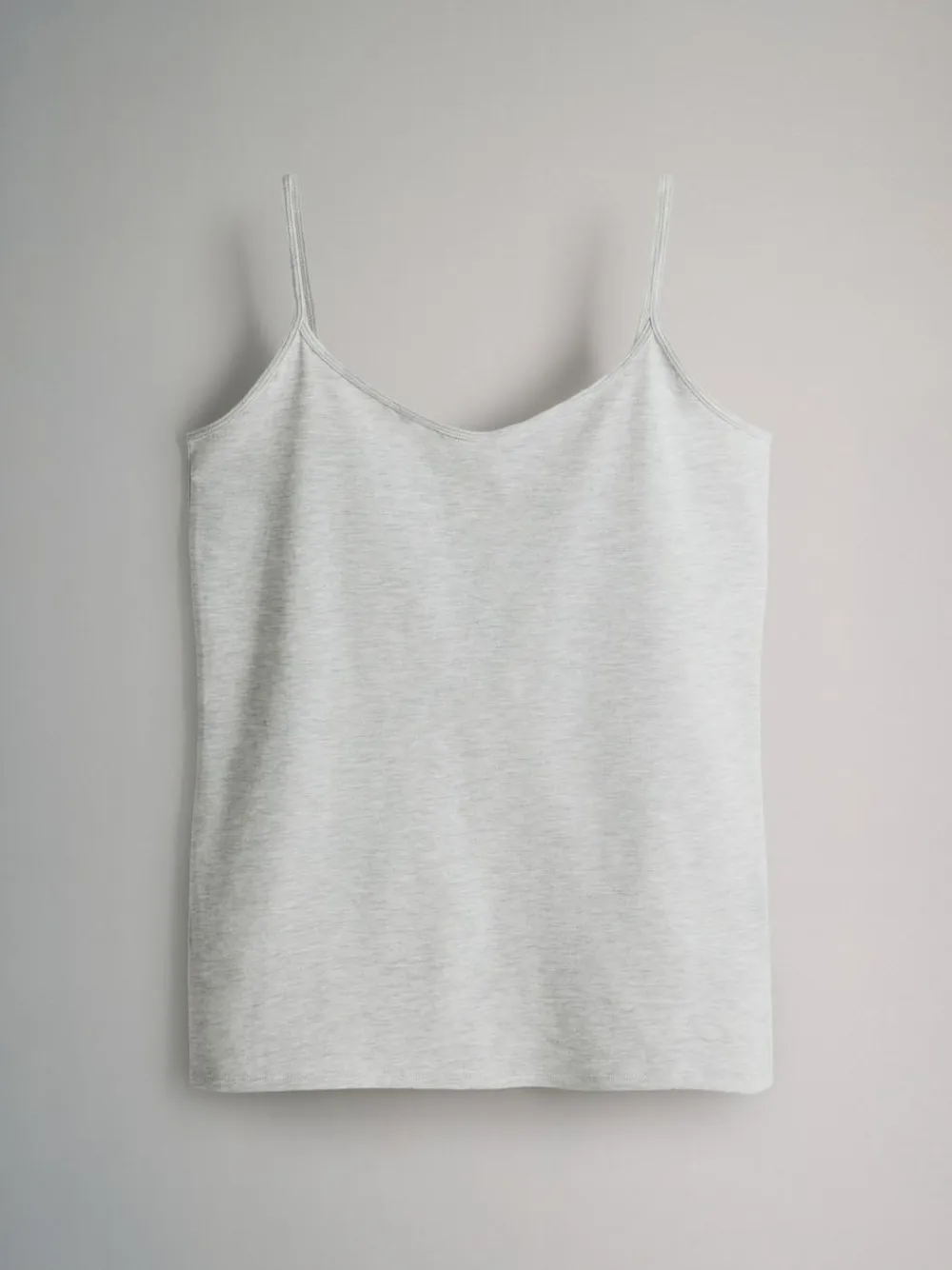 Best The Set 5 Pack Thin Strap Vest Tops Black/Grey/Stripe/Light Grey Marl/White