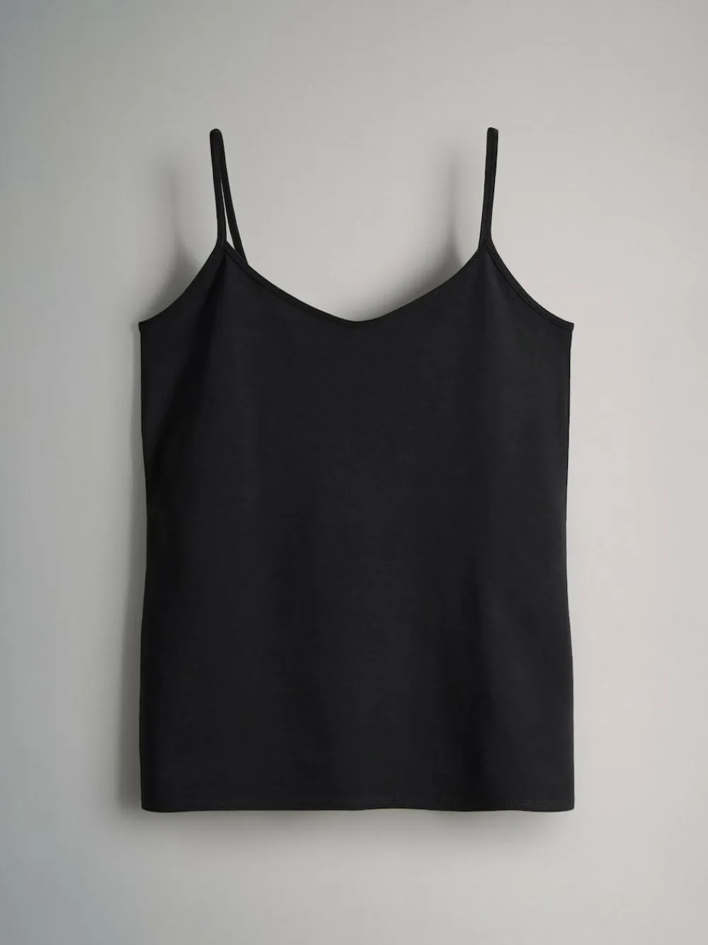 Best The Set 5 Pack Thin Strap Vest Tops Black/Grey/Stripe/Light Grey Marl/White