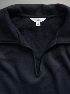 The Set 2 Pack Trophy Neck Long Sleeve Sweat Tops Navy/Cream^Women Hoodies & Sweatshirts