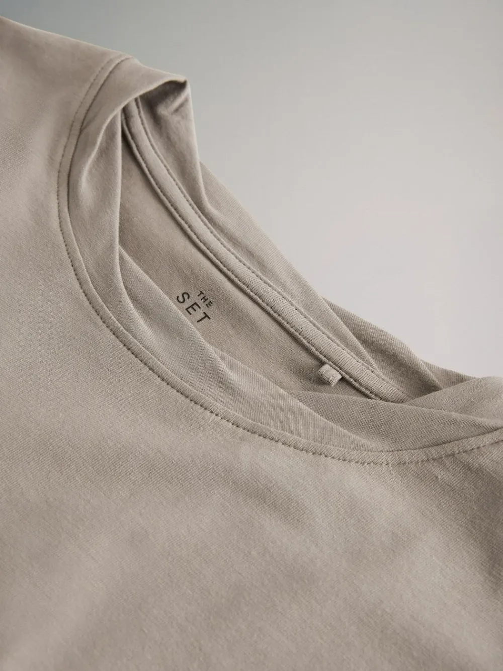 The Set 3 Pack Twist Neck Long Sleeve T-Shirts Chocolate Brown/Taupe Brown/Cream^Women Tops & T-Shirts