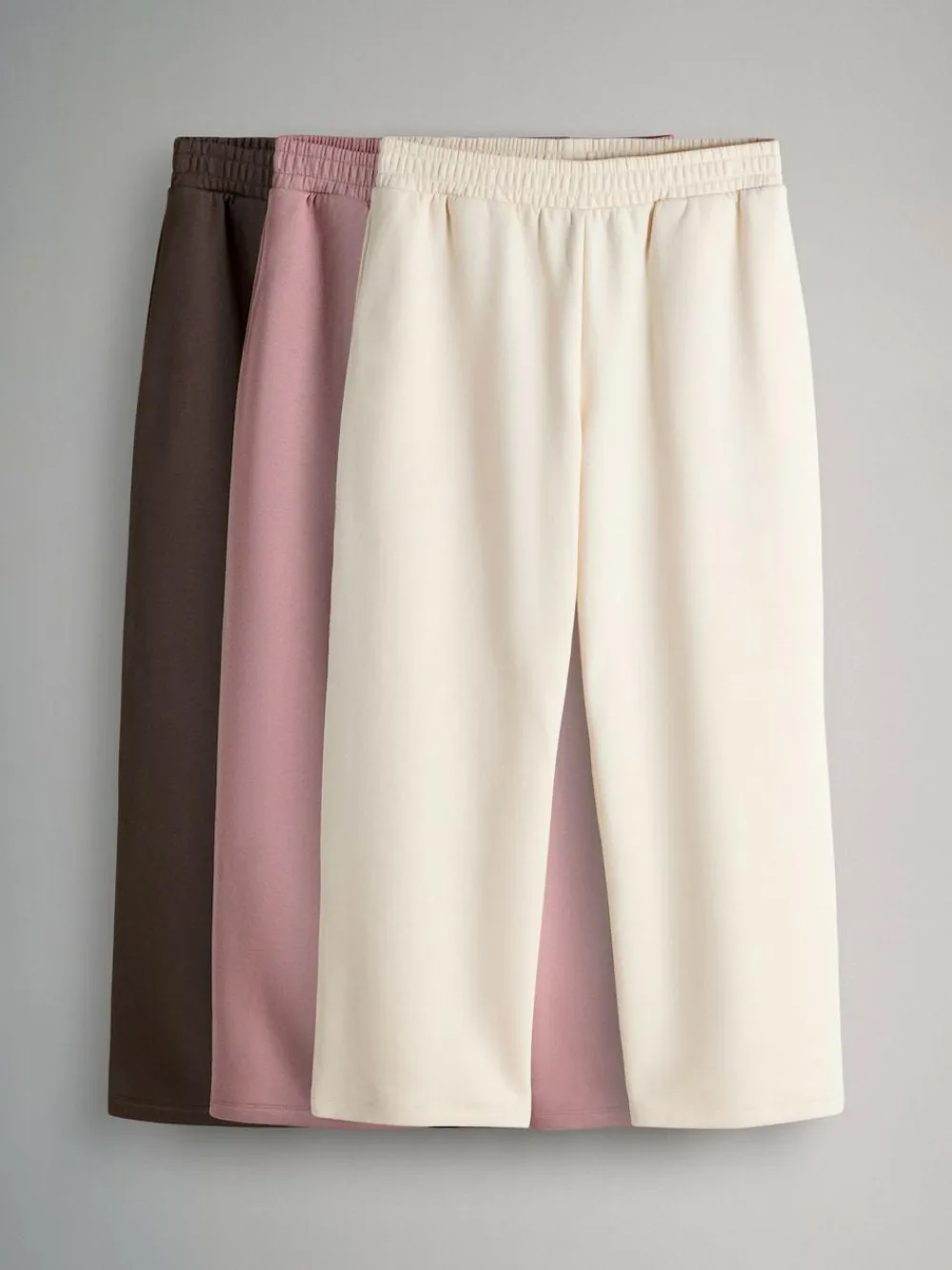 The Set 3 Pack Wide Leg Joggers Chocolate Brown/Pink/Cream^Women Leggings & Sweatpants|Nightwear