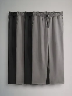 Discount The Set 4 Pack Wide Leg Joggers Black/Grey