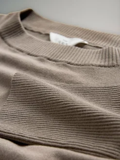 The Set Black/Brown/Neutral 3 Pack Fine Knit Crew Neck Jumpers^Women Knitwear|Knitwear