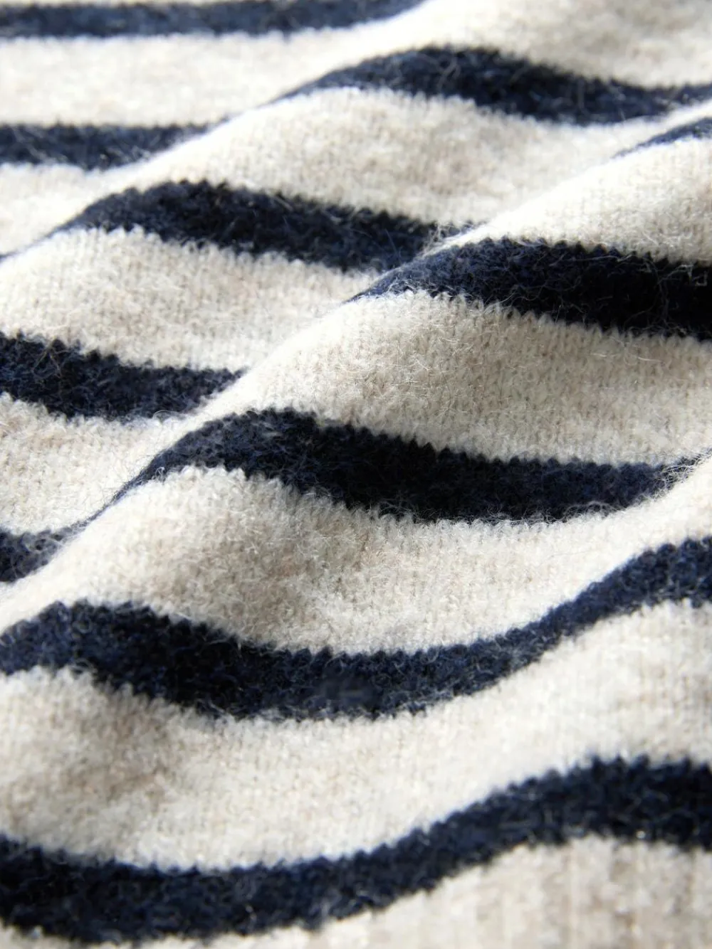 Outlet The Set Navy/Cream Stripe 2 Pack Gold Button Knitted Cardigans With Wool