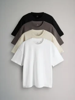 The Set Oversized Fit 4 Pack Short Sleeve Cotton T-Shirts^ Loungewear