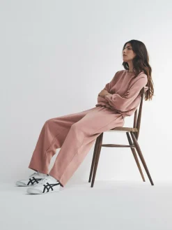 Hot The Set Pink Oversized Raglan Sweatshirt and Barrel Leg Jogger Co-Ord Set