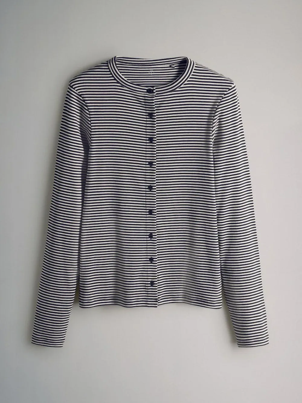 Hot The Set Stripe 2 Pack Button Through Long Sleeve Top and Drawstring Trousers Co-Ord Set