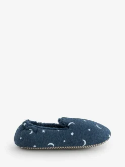 The White Company Blue Glow In The Dark Moon And Star Slippers^BOY Nightwear