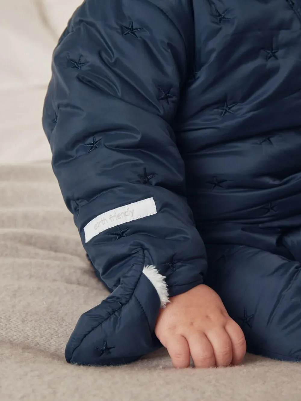 The White Company Blue Star Quilted Pramsuit^BOY Coats, Jackets & Pramsuits|Coats, Jackets & Pramsuits