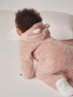 The White Company Pink Fleece Romper^ Rompers & Overalls