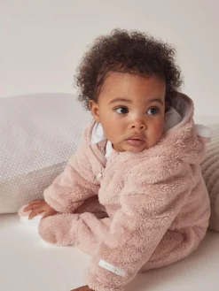 The White Company Pink Fleece Romper^ Rompers & Overalls