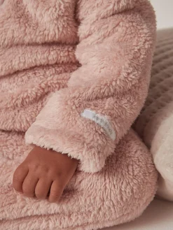 The White Company Pink Fleece Romper^ Rompers & Overalls