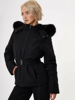 Threadbare Belted Padded Ski Jacket^Women Coats & Jackets|Coats & Jackets