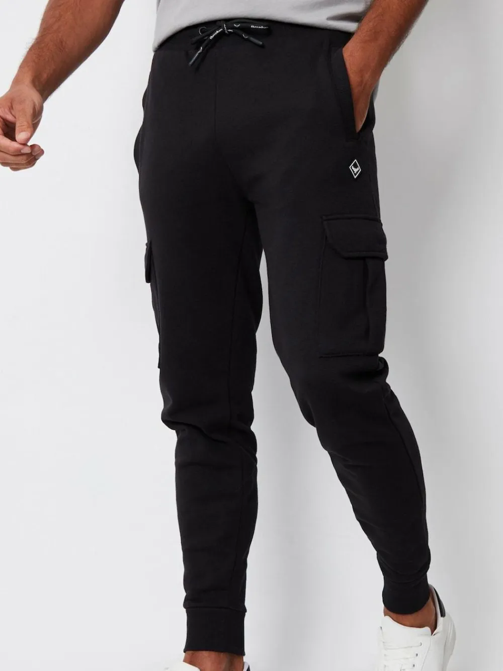 Sale Threadbare Cargo Style Joggers Black