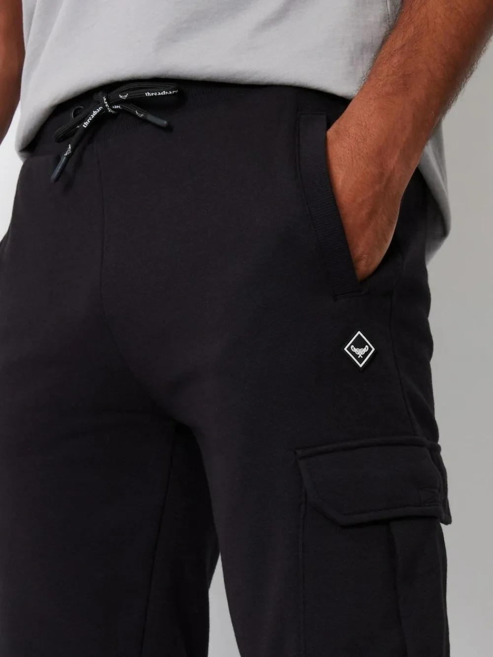 Sale Threadbare Cargo Style Joggers Black