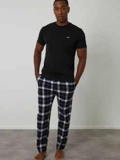 New Threadbare Check Pyjamas Set Black