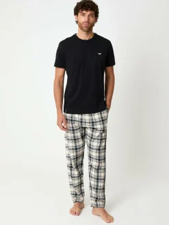 Outlet Threadbare Black Check Pyjamas Set