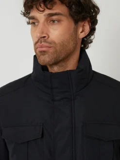 Sale Threadbare Black Funnel Neck Utility Coat