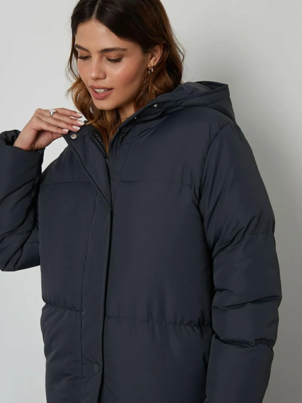 Outlet Threadbare Maxi Puffer Jacket Black