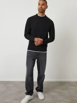 Threadbare Mock T-Shirt Textured Knit Crew Neck Jumper^ Knitwear|Knitwear
