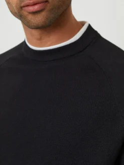 Threadbare Mock T-Shirt Textured Knit Crew Neck Jumper^ Knitwear|Knitwear