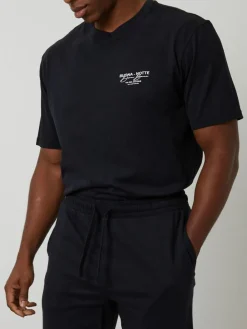 Outlet Threadbare Peached Cotton Graphic Lounge Set Black