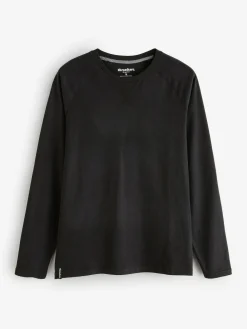 Hot Threadbare Peached Cotton Long Lounge Set Black