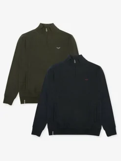 Threadbare Quarter Zip Neck Sweatshirts 2 Pack^ Sweatshirts & Hoodies|Sweatshirts & Hoodies