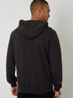 Best Threadbare Quilted Hybrid Hooded Jacket Black