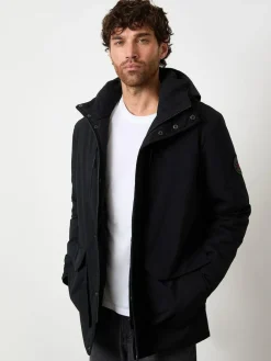 Best Threadbare Showerproof Padded Hooded Coat Black
