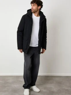 Best Threadbare Showerproof Padded Hooded Coat Black