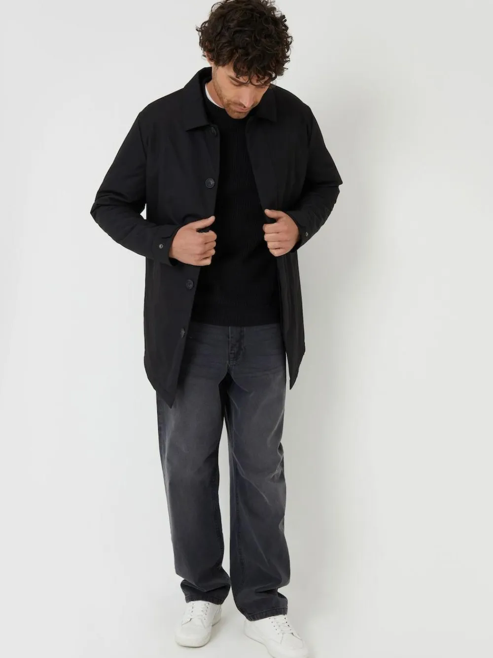 Threadbare Black Showerproof Padded Longline Trench Coat^ Coats & Jackets|Coats & Jackets