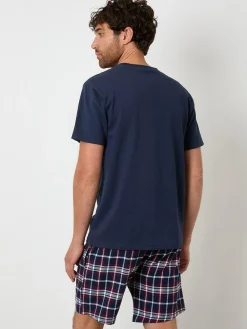 Threadbare Black Textured Check Shortie Pyjamas Set 2 Pack^ Pyjamas