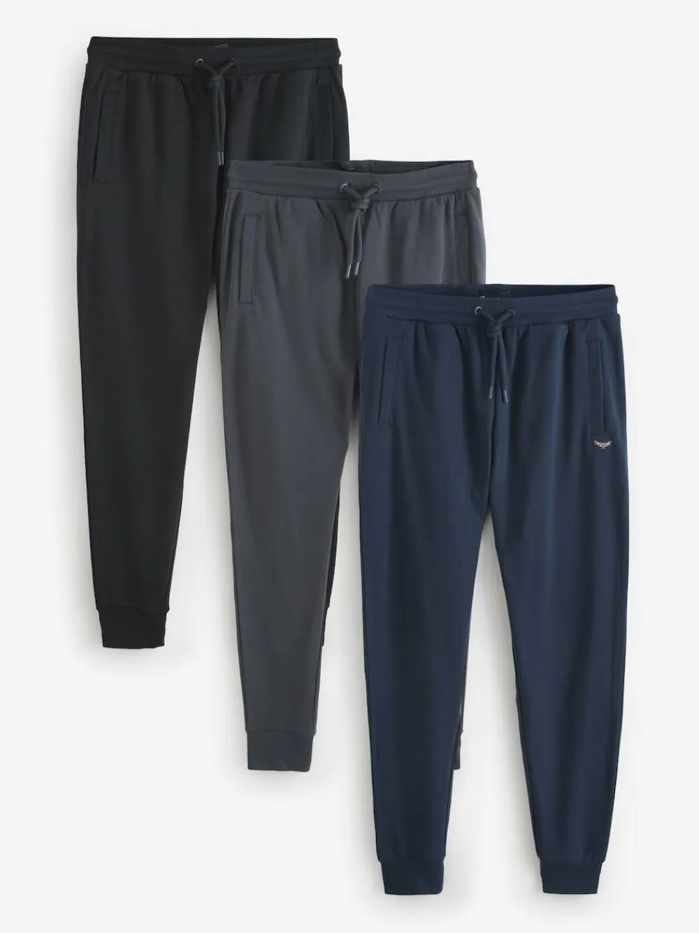 Best Threadbare Regular Fit Joggers 3 Pack Black/Charcoal/Navy