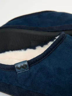 Threadbare Faux Suede Faux Fur Lined Mule Slippers^ Slippers|Slippers